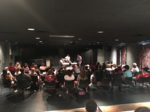 Aaron Botts, Will McClure, and Joey Howard act in Botts' own ten minute play.