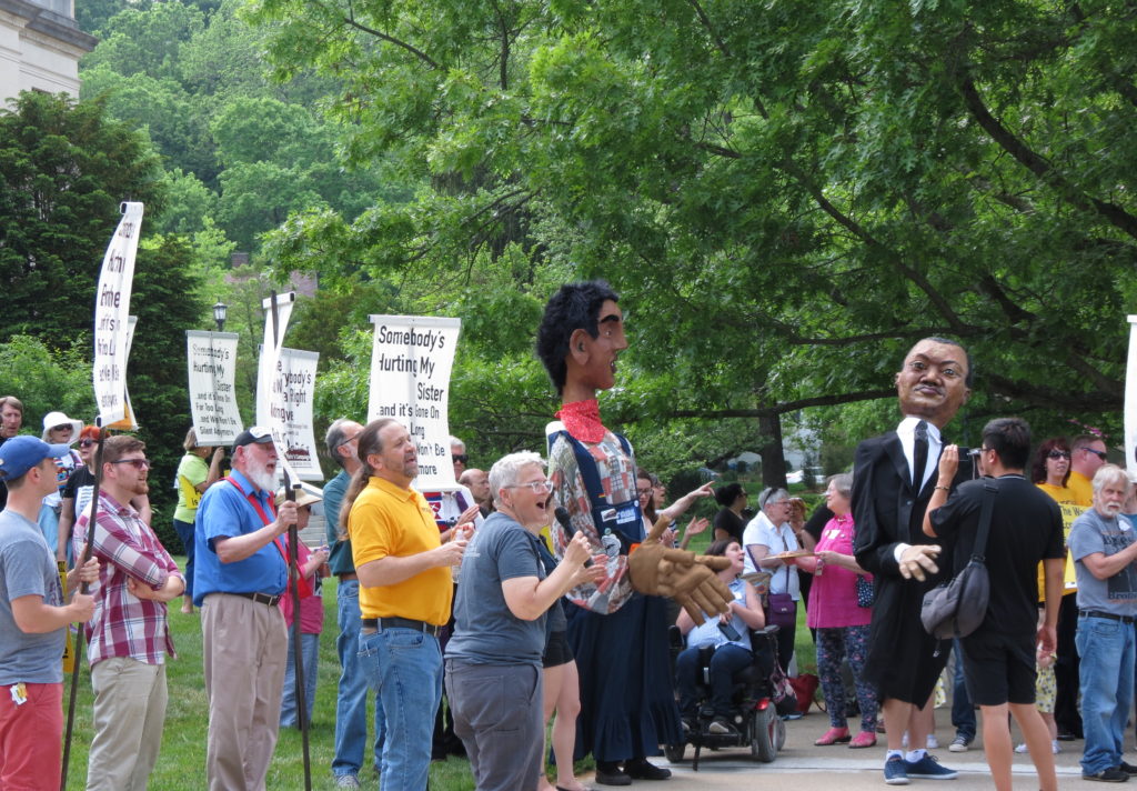 Poor People's Campaign Protesters outside the State Capitol Annex