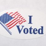 "I Voted" sticker.
