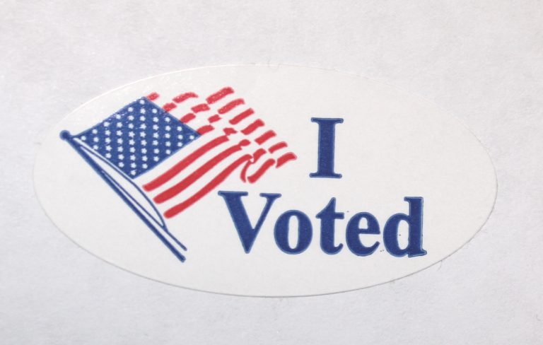 "I Voted" sticker.